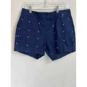 Nautica Sz 4 Nautical Shorts Anchor Star Pattern Cute Navy Blue Red White